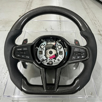 Volant en fibre de carbone véritable avec palettes de changement de vitesse pour BMW G20 G28 G30 G38 G01 G02 G05 G06 G07 G11 G12 G15 G32 M3 M4 M5 M6 M8