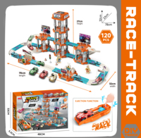 5 couches bricolage assemblage construction ferroviaire toboggan jouet parking passionnant catapulte piste voiture course Kit