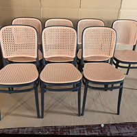 Vente en gros PP cadre plastique rotin chaises de salle à manger empilables pour banquet hôtel salle à manger