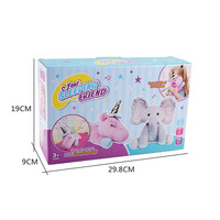 Vente en gros Couette de couchage douce personnalisée pour bébé Jouet éléphant Animal en peluche plastique Projection apaisante Jouets de confort pour bébé