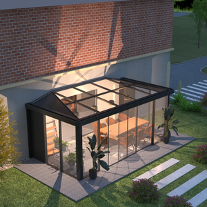 <span class=keywords><strong>Solarium</strong></span> extérieur 4 saisons en aluminium au design moderne, véranda préfabriquée avec moulure de toit en triangle, salle de soleil toutes saisons - Product Image 2