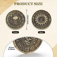 Pièce de défi personnalisée moderne en métal, motif crâne Memento Mori, jeton de rappel Vivere, cadeau stoïcien pour les stoïciens