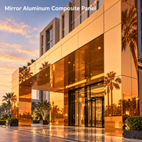 Panneau composite en aluminium miroir de 4 mm 4x8 pieds, couleur cuivre, pour panneaux muraux décoratifs commerciaux