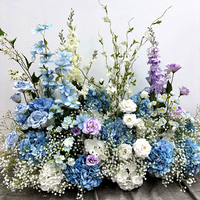 Hydrangea bunga hidrangea, taplak lantai panjang bunga untuk bayi, lorong pernikahan elegan, bunga