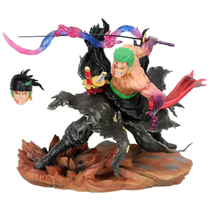Figura de <span class=keywords><strong>Anime</strong></span> de PVC de 31.5CM, Nueva Figura de Dibujos Animados de <span class=keywords><strong>Manga</strong></span>, <span class=keywords><strong>One</strong></span> <span class=keywords><strong>Piece</strong></span>, <span class=keywords><strong>One</strong></span> Blade Bloodbath, Dos Cabezas Dañadas, Zoro, Figura de <span class=keywords><strong>Anime</strong></span>, Juguetes, Regalo - Product Image 1