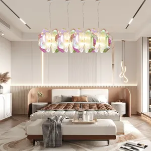 Светодиодный потолочный светильник из нержавеющей стали в стиле постмодерн, люстра в итальянском стиле с дизайном в виде капли дождя для ужина