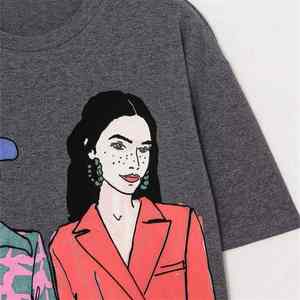 T-shirts à manches courtes ajustés à la mode estivale à col rond avec logo personnalisé en vente chaude pour filles et femmes - Product Image 3