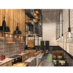 Hot Popular Cafe Store Fixtures Trendy Wooden Cafe Shop Furniture Design Modern Coffee Shop Décoration à vendre - Product Image 1