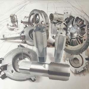Macho de roscar de máquina de acero de alta velocidad con estrías rectas, rosca métrica estándar, paso grueso, rosca derecha - Product Image 3