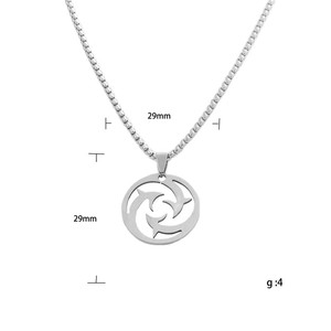 Collier pendentif flèche creuse en acier inoxydable pour homme, style géométrique rétro 120148 - Product Image 5