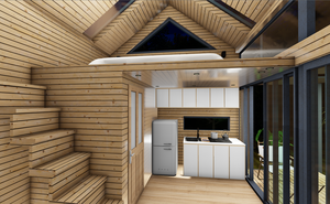 Modern Prefabrik Ahşap Kabin Geniş Tiny <span class=keywords><strong>House</strong></span> Veranda Tatil Köyleri İçin Tatil Evleri Çiftlik Evi Banyo Ev Ofisi Otel Villa - Product Image 6