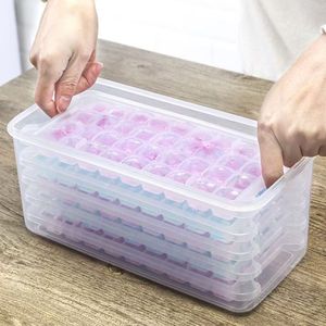 Ice Cube Mold With Lid Quick Freeze Mini Maker Airtight Container Mixed Shapes PP Material For Family Use - Product Image 3