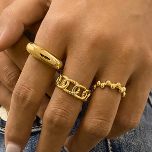 Joyería de Acero Inoxidable Lincy, Buen Precio, Alta Calidad al por Mayor, Hipoalergénica, Nueva Llegada, Anillo de Oro Emeling - Product Image 3