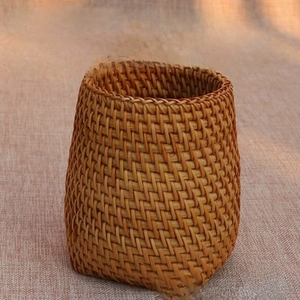 Cesta para utensilios de mimbre natural al por mayor, cesta de almacenamiento de bambú para cocina, mesa de comedor y decoración del hogar - Product Image 5