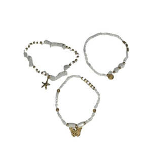 Fashion Beaded <b>Bracelets</b> <b>Set</b> 316L Stainless Steel PVD Gold Plating Sustainable Resistant Jewelry for Women - Product Image 1
