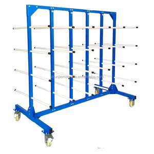 High Quality 5 Tiers Cantilevered Hanging Rack With Wheels Hanging Bar Rack For Aluminum Metal Tube