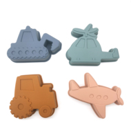 Silicone été plage jouets véhicule sable jouet dinosaure forme 4 pièces salle de bain eau jouer jouet ensemble pour enfants