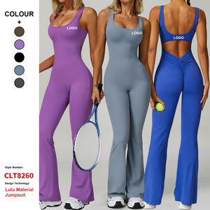 Женский спортивный комбинезон с открытыми плечами - Product Image 1