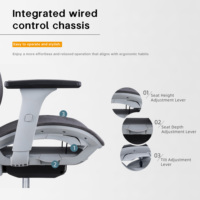 Chaise de bureau ergonomique haut de gamme pivotante avec réglage multifonctionnel, confortable et respirante en maille, pour ordinateur