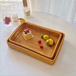 Keranjang Rotan Hitam untuk Penyimpanan, Kotak Hadiah Gaya Farmhouse, Keranjang Dinding dari Rotan, Keranjang Piknik untuk 6 Orang, Vintage, untuk Pakaian - Product Image 4