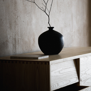 Mueble Organizador de Almacenamiento de Madera Maciza de Estilo Wabi-Sabi, Minimalista y Moderno, con Nueve Cajones, Madera de Fresno Blanco Norteamericano, para Sala de Estar - Product Image 4