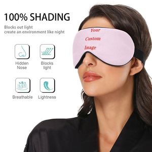Luxury Super Soft Adjustable Strap Eye <b>Mask</b> Comfortable <b>Sleeping</b> Blindfold with Custom Pattern for Promotional & Business Gifts - Product Image 5