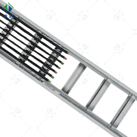 Escalera de Acero Inoxidable de Alta Capacidad de Carga, Duradera, para Construcción Industrial, Granjas Solares, Edificios Comerciales, Instalación de Cables