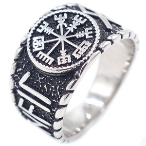 Anillos <span class=keywords><strong>de</strong></span> <span class=keywords><strong>Acero</strong></span> Quirúrgico Personalizados al por Mayor, Chapados en Oro Vintage, con Símbolo <span class=keywords><strong>de</strong></span> Tenedor <span class=keywords><strong>de</strong></span> Pescado, Joyería Vikinga <span class=keywords><strong>para</strong></span> <span class=keywords><strong>Hombre</strong></span> - Product Image 2