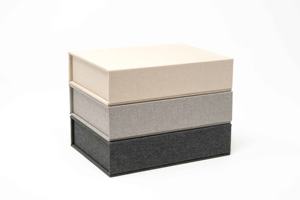 Caja Usb de lino gris claro, cajas de <span class=keywords><strong>papel</strong></span> con imán Usb para fotografía, embalaje con logotipo personalizado, caja de embalaje de regalo - Product Image 6