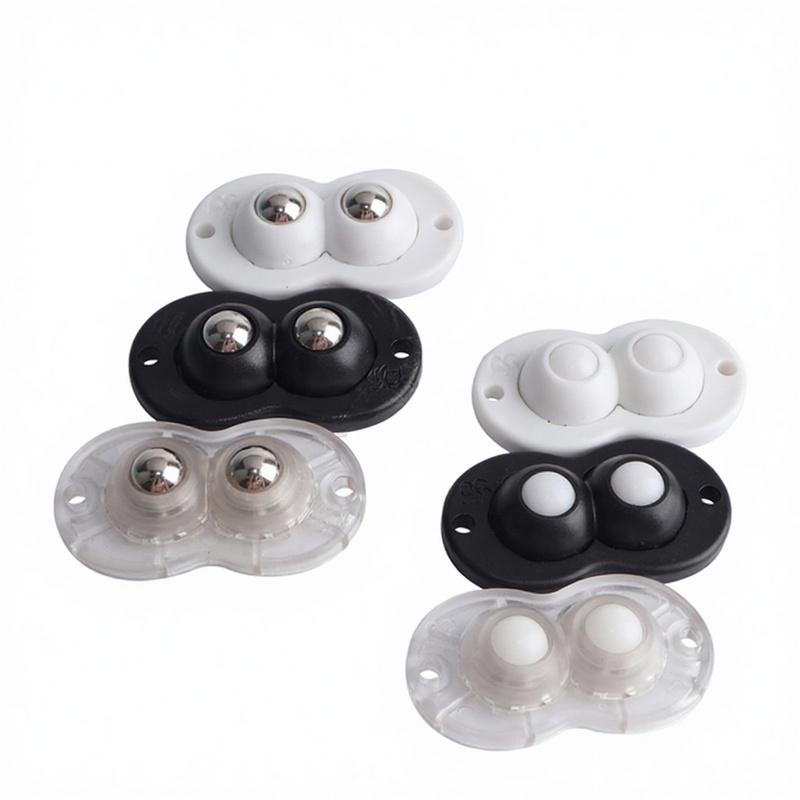 Dual Ball Plastic Furniture Casters Durable