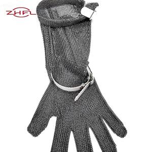 Guantes Resistentes a Cortes de Acero Inoxidable de Alta Resistencia, Nivel 5 de EN388 / Nivel 9 de ASTM, Diseño de Malla Metálica Resistente a la Abrasión - Product Image 1