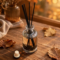 Bâtonnets diffuseurs en fibre de rotin noir pour diffuseur de parfum en pierre de cristal décorative en gros