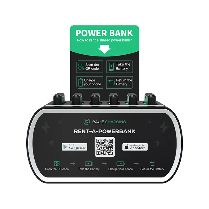 4G 6000mAh 6 yuva paylaşımı Powerbank istasyonu taşınabilir şarj cihazı kablosuz şarj paylaşılan Bajie şarj otomat