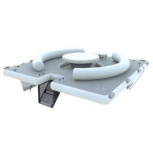 แพเป่าลม PVC แบบ Drop Stitch สำหรับสระว่ายน้ำกลางทะเล พร้อมเต็นท์พักผ่อน โซฟา และแท่นลอยน้ำ - Product Image 4