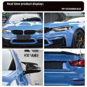 Película de revestimiento de coche de PVC de alta calidad, 1,52x18m, autoadhesiva, brillante, Abu Dhabi, vinilo azul, para el cuerpo pegatina, rollo de cubierta de pintura protectora - Product Image 2