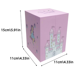 Hot Selling Double Door Gift Luxury Paper Music <strong>Box</strong> Jewelry Necklace Ring <strong>Earring</strong> Storage Music <strong>Box</strong> with Drawer - Product Image 2