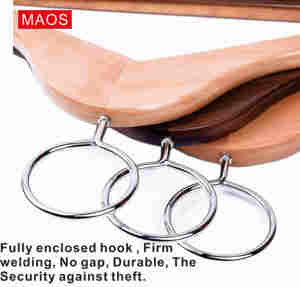 Suspension en <span class=keywords><strong>bois</strong></span> anti-vol pour hôtel, cintres de sécurité WDAT001, meilleure vente - Product Image 3