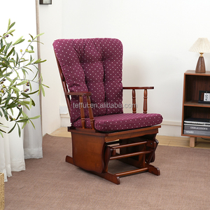 Mid Century Retro Fabric Upholstered <b>Rocking</b> <b>Chair</b> <b>Nursery</b> Glider Armchair - Product Image 2