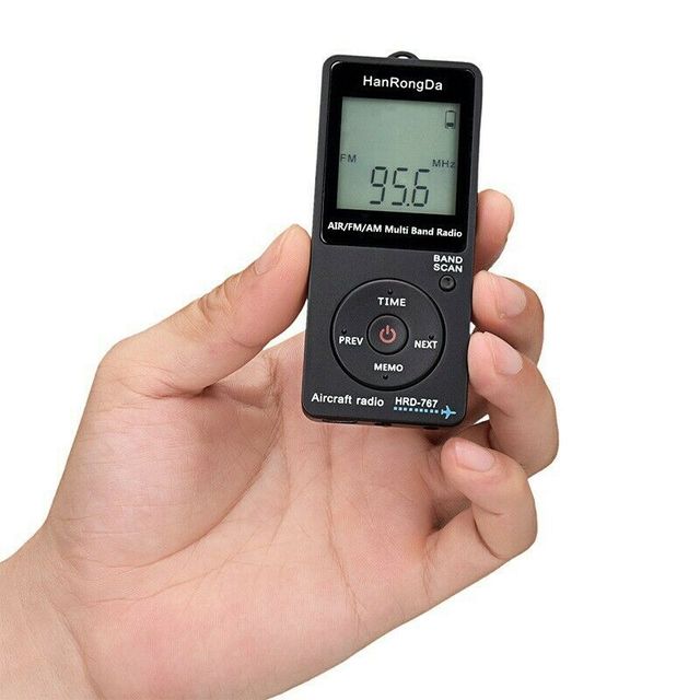 HRD-767 Aircraft Radio Mini Aviation Radio Pocket FM AM Air Multiband Radio Receiver