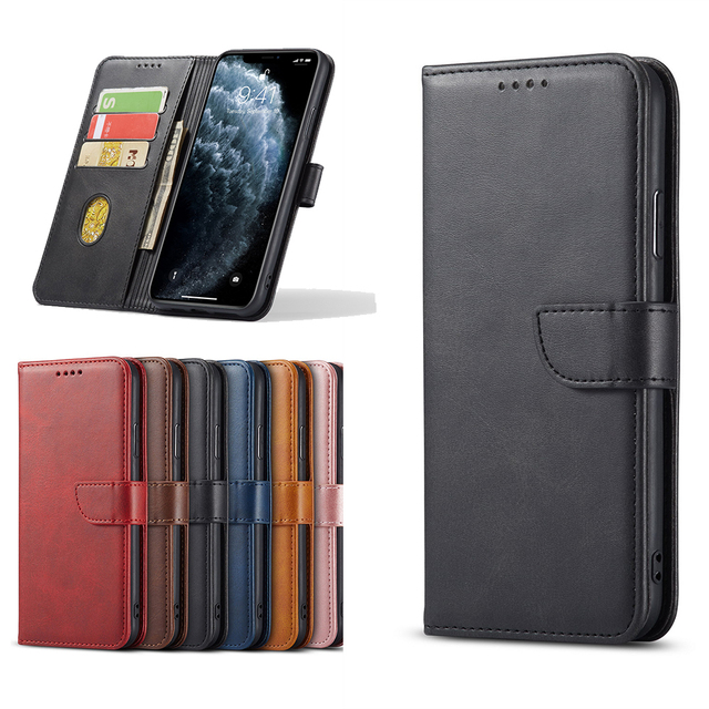 IVANHOE Flip Wallet Case for IPhone 12 11 Pro Max X XS Max XR 6 6s 7 8 Plus Card Leather Phone Cover for IPhone 11 Pro Bag