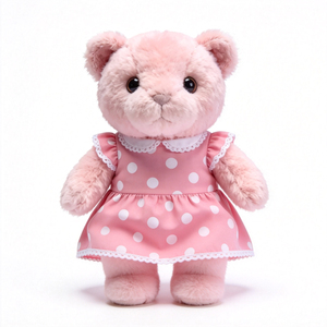 Ours en peluche <span class=keywords><strong>pas</strong></span> <span class=keywords><strong>cher</strong></span> avec robe tachetée, jouet en peluche animal personnalisé, ours en peluche doux en gros - Product Image 2