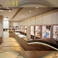 Vitrine de présentation murale en verre pour bijouterie, comptoir de magasin de montres et bijoux, mobilier de présentation minimaliste moderne