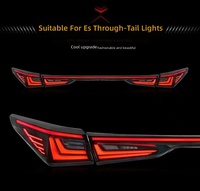 Feux arrière LED à effet écaille de dragon et dentelés, traversant le coffre, pour Toyota Camry 2018-2021, avec clignotants dynamiques