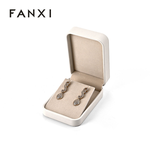 กล่องของขวัญใส่ต่างหูแบบกำหนดเอง FANXI กล่องโชว์เครื่องประดับกำมะหยี่หุ้มหนัง PU - Product Image 2