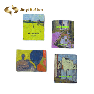 Jinyi tùy chỉnh cá nhân logo thương hiệu dệt vải cotton nhãn hàng may mặc <span class=keywords><strong>Jacquard</strong></span> satin dệt tag quần áo trang trí dệt nhãn - Product Image 4