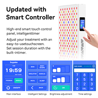 Dispositivo de Terapia de Luz Roja de Cuerpo Completo de 660nm 850nm 400W para Uso Doméstico, Pantalla Táctil, con Soporte de 360°, Ideal para Spa