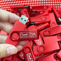 Flashdisk USB Putar dengan Logo Custom, Kecepatan Tinggi, Kapasitas 2GB 4GB 8GB 16GB 32GB 64GB 128GB, Pen Drive 2.0, Hadiah Fashionable