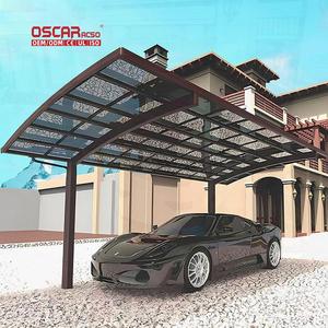 Kits de toiture plate <span class=keywords><strong>en</strong></span> aluminium avec toits <span class=keywords><strong>en</strong></span> polycarbonate, abri portable et durable pour allée, cour arrière, espace de stationnement, abri de voiture - Product Image 1