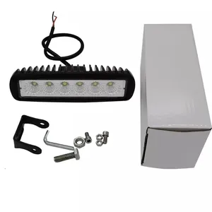 Farol automotivo com barra de trabalho em 6 leds, holofotes para carro, motocicleta, caminhão, trator, reboque, off-road