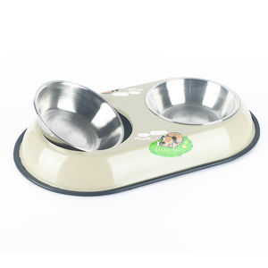 Bol pour animaux de compagnie PAKEWAY avec logo personnalisé, bols pour nourriture pour chiens et chats, mangeoire double, acier inoxydable, BSCI, bol à eau anti-fuite pour chien - Product Image 1